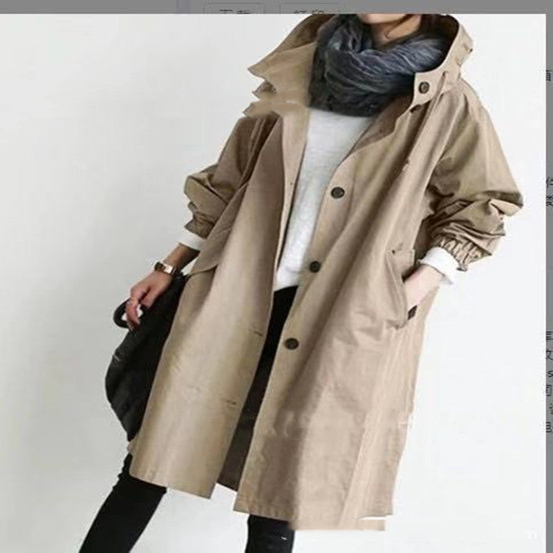 Veste Coupe-Vent Imperméable à Capuche pour Femme