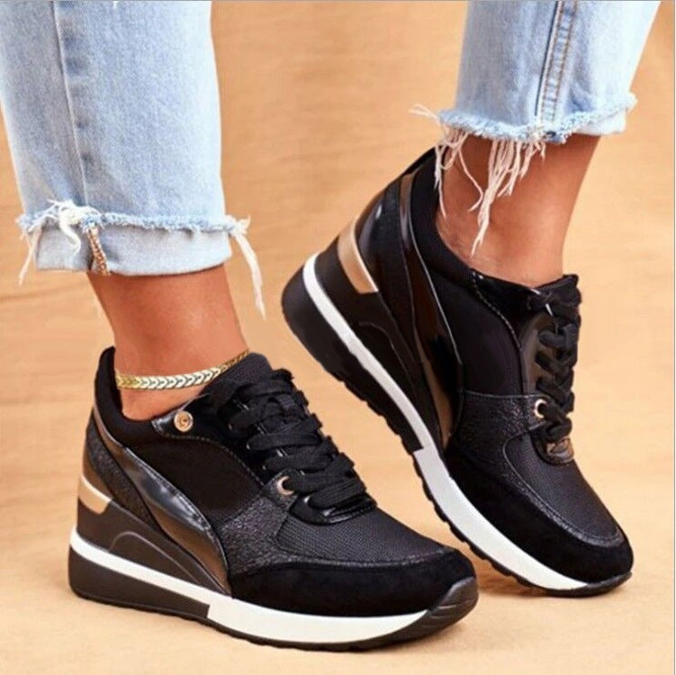 Baskets tendance à semelle compensée pour femme