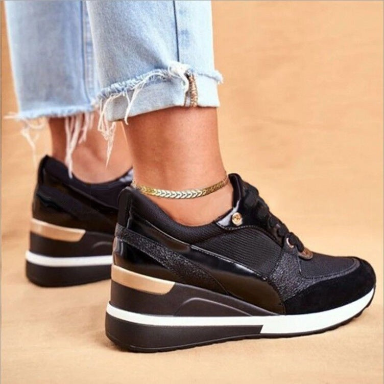 Baskets tendance à semelle compensée pour femme
