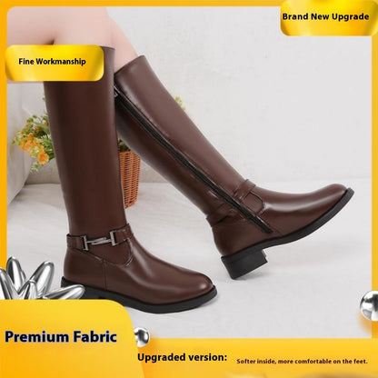 Bottes Hautes Élégantes pour Femme avec Fermeture Éclair