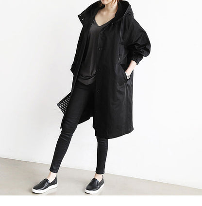 Veste Coupe-Vent Imperméable à Capuche pour Femme