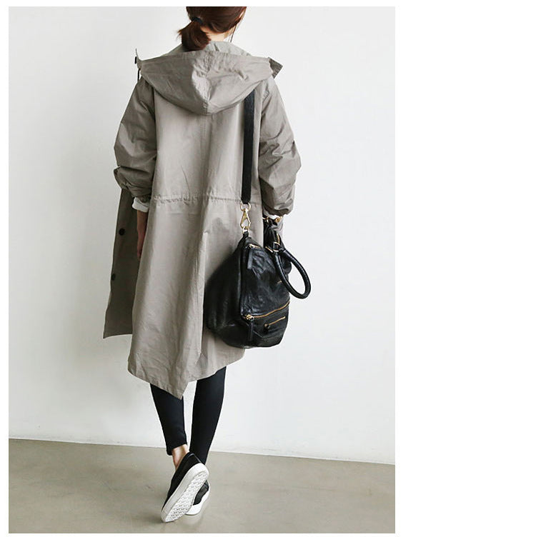 Veste Coupe-Vent Imperméable à Capuche pour Femme