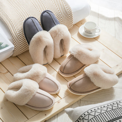 Chaussons d’intérieur doublés en fourrure pour femme