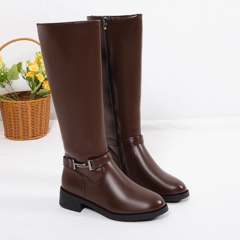 Bottes Hautes Élégantes pour Femme avec Fermeture Éclair