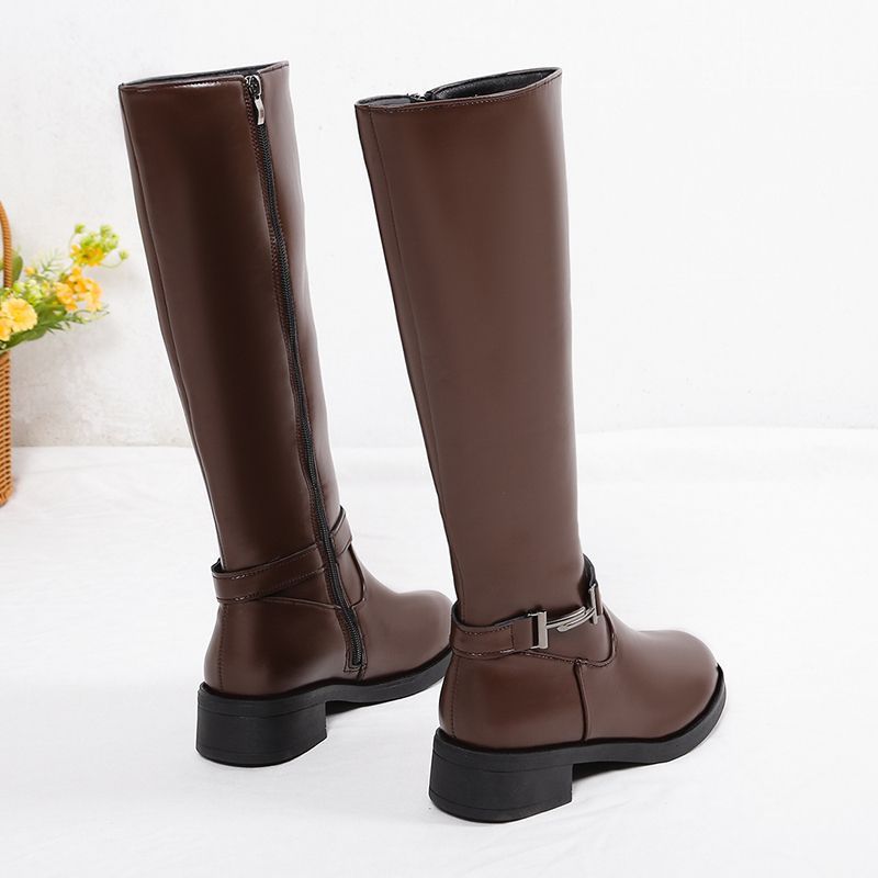 Bottes Hautes Élégantes pour Femme avec Fermeture Éclair