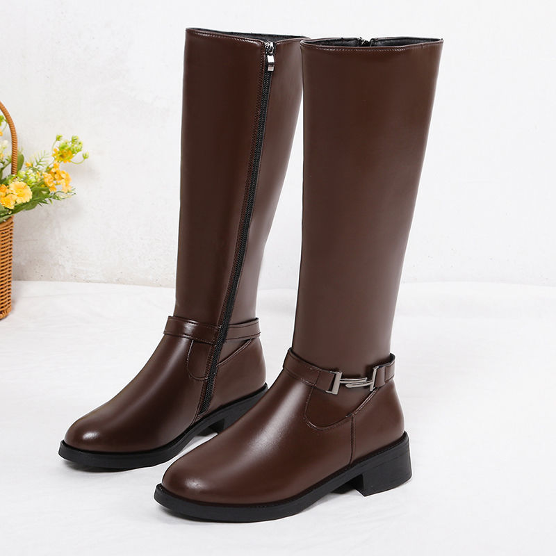 Bottes Hautes Élégantes pour Femme avec Fermeture Éclair