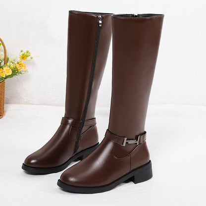 Bottes Hautes Élégantes pour Femme avec Fermeture Éclair
