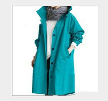 Veste Coupe-Vent Imperméable à Capuche pour Femme