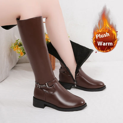 Bottes Hautes Élégantes pour Femme avec Fermeture Éclair