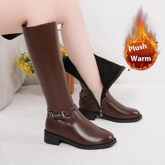 Bottes Hautes Élégantes pour Femme avec Fermeture Éclair