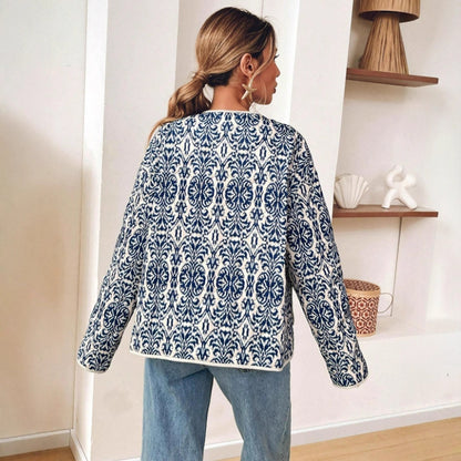 Veste légère à imprimé ethnique pour femme