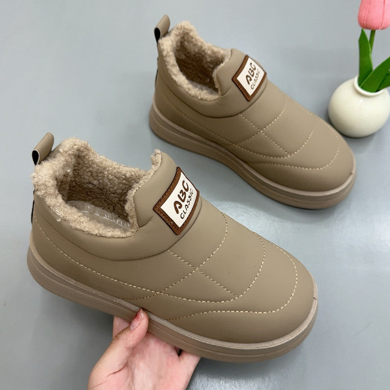 Chaussures en coton style Pékin ancien, chaudes et résistantes au froid