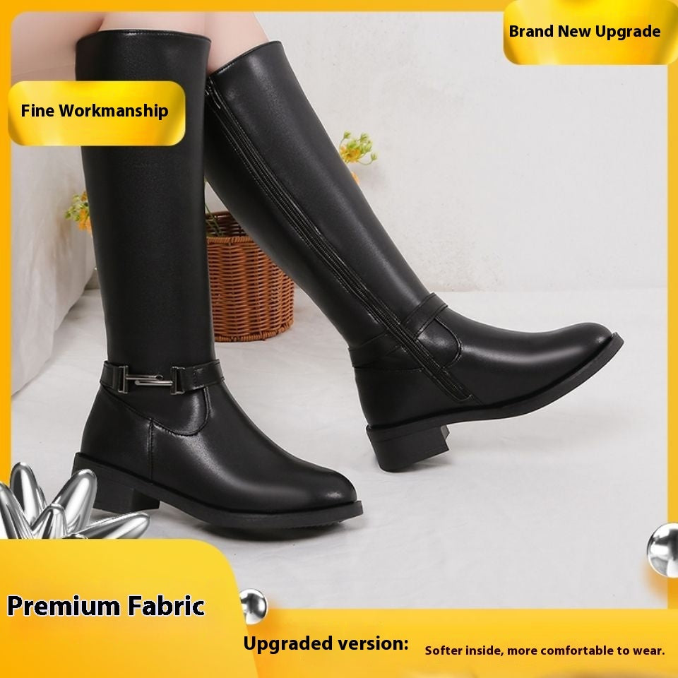 Bottes Hautes Élégantes pour Femme avec Fermeture Éclair