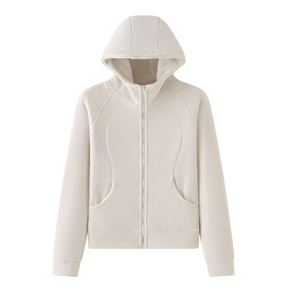 Veste à capuche zippée en tissu doux pour femme– Intérieur Doux Brossé