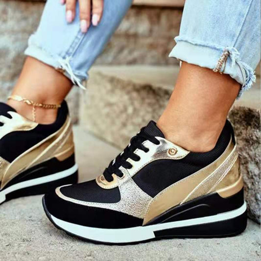 Baskets tendance à semelle compensée pour femme