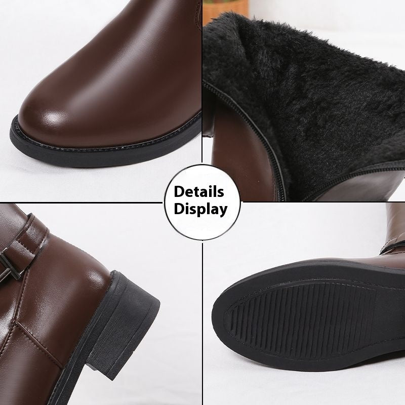 Bottes Hautes Élégantes pour Femme avec Fermeture Éclair