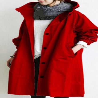 Veste Coupe-Vent Imperméable à Capuche pour Femme